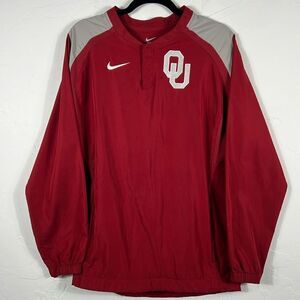 🏈🏀 OKLAHOMA SOONERS NIKE Pullover Lightweight Windbreaker Jacket Men Sz Sm. -E